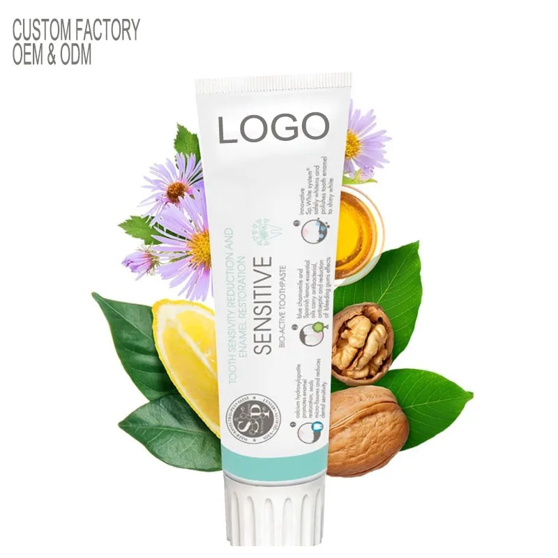 Custom Fluoride Free Toothpaste With Vitamin Cream Form Food Grade Teeth Whitening Oral Gingival Care Toothpaste
