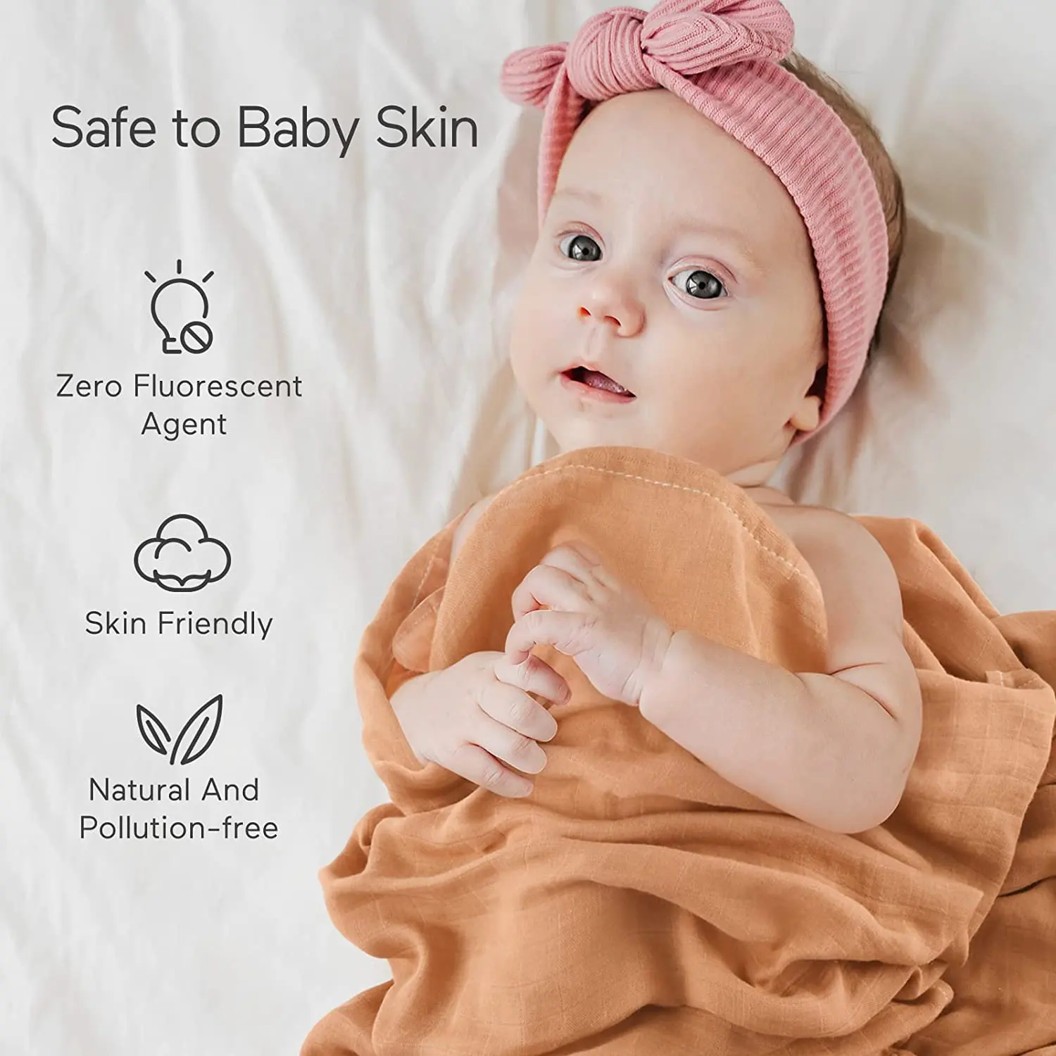 Wholesale 70 Bamboo 30 Cotton 47 Solid Color Baby Muslim Swaddle
