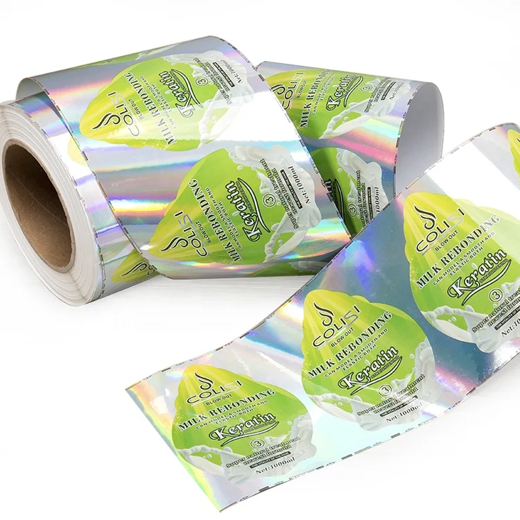 Custom Holographic Foil Transparent Vinyl Hologram Sticker Paper Label Rolls Buy Custom