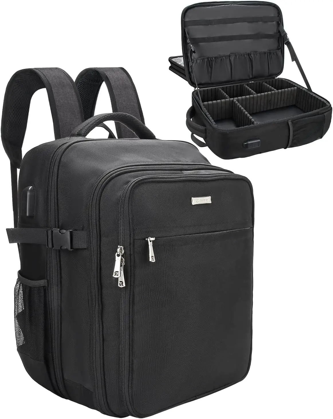 Relavel Hairdresser Travel Backpack Large Makeup Case Professional  Hairstylist Organizer Bag Barber Hairdressing Tools Box