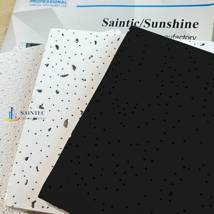 600X600 Modern Square Fireproof Acoustic Mineral Fiber Ceiling Grid Suspended Ceiling Tiles