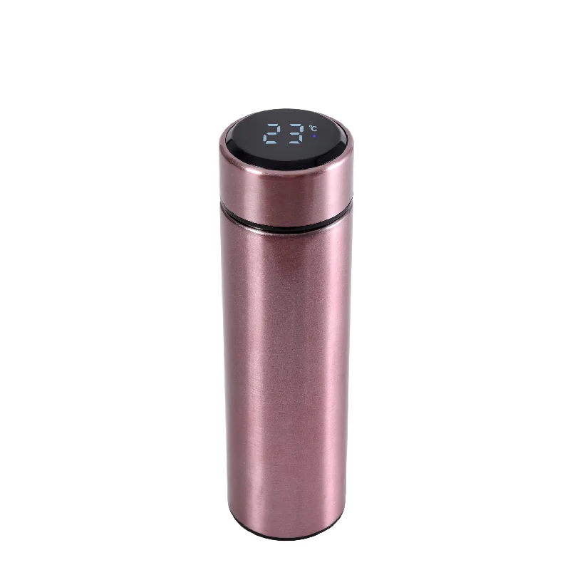 JX35 Custom Logo Printed Smart Double Wall Vacuum Flask Thermos With LED Promotion Corporate Activity Business Gift Water Bottle
