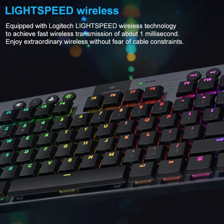 Quiet Sound Logitech G913 TKL Wireless RGB Gaming Keyboard