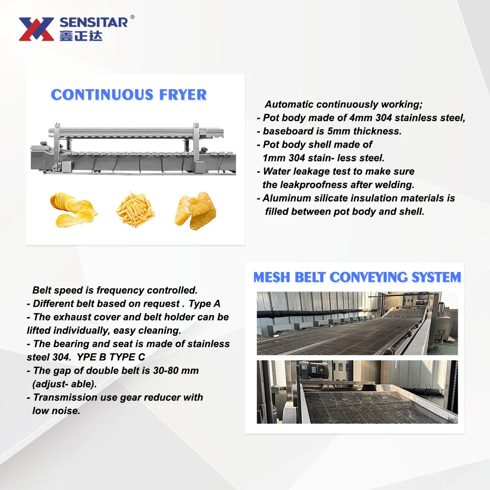 Full Automatic Continuous Snack Gas Frying Machine Fried Onion Electric Commercial Continuous Deep Fryer Machine