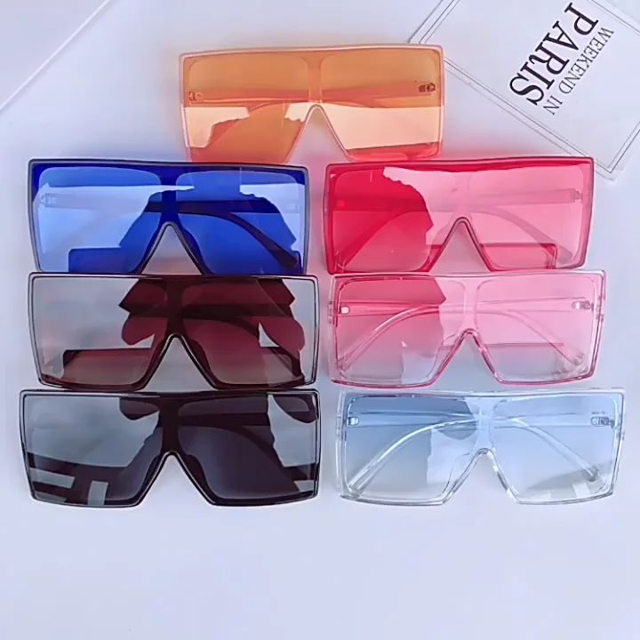 Oversized Designer Sunglasses Famous Brands 2021 Shades Frame Big Square Sunglasses Women Custom 2632