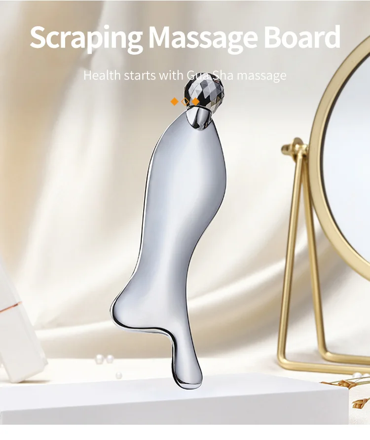 Eye Massage Roller Fish Scraping Muscle Gua Sha Stainless Steel Guasha Board