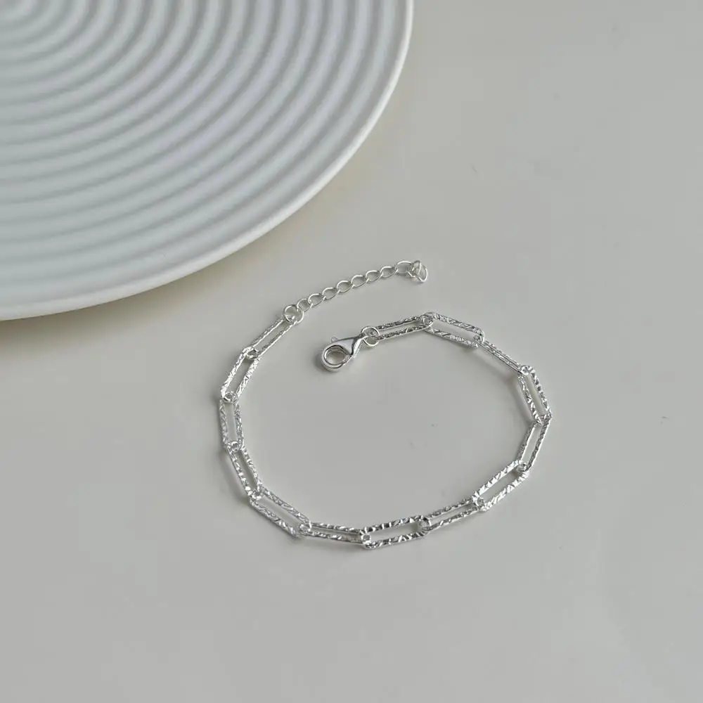 KAKODIY Ms. KAKODIY shows adjustable simple personality luxury custom 925 sterling silver paper clip chain bracelet for women detail 2