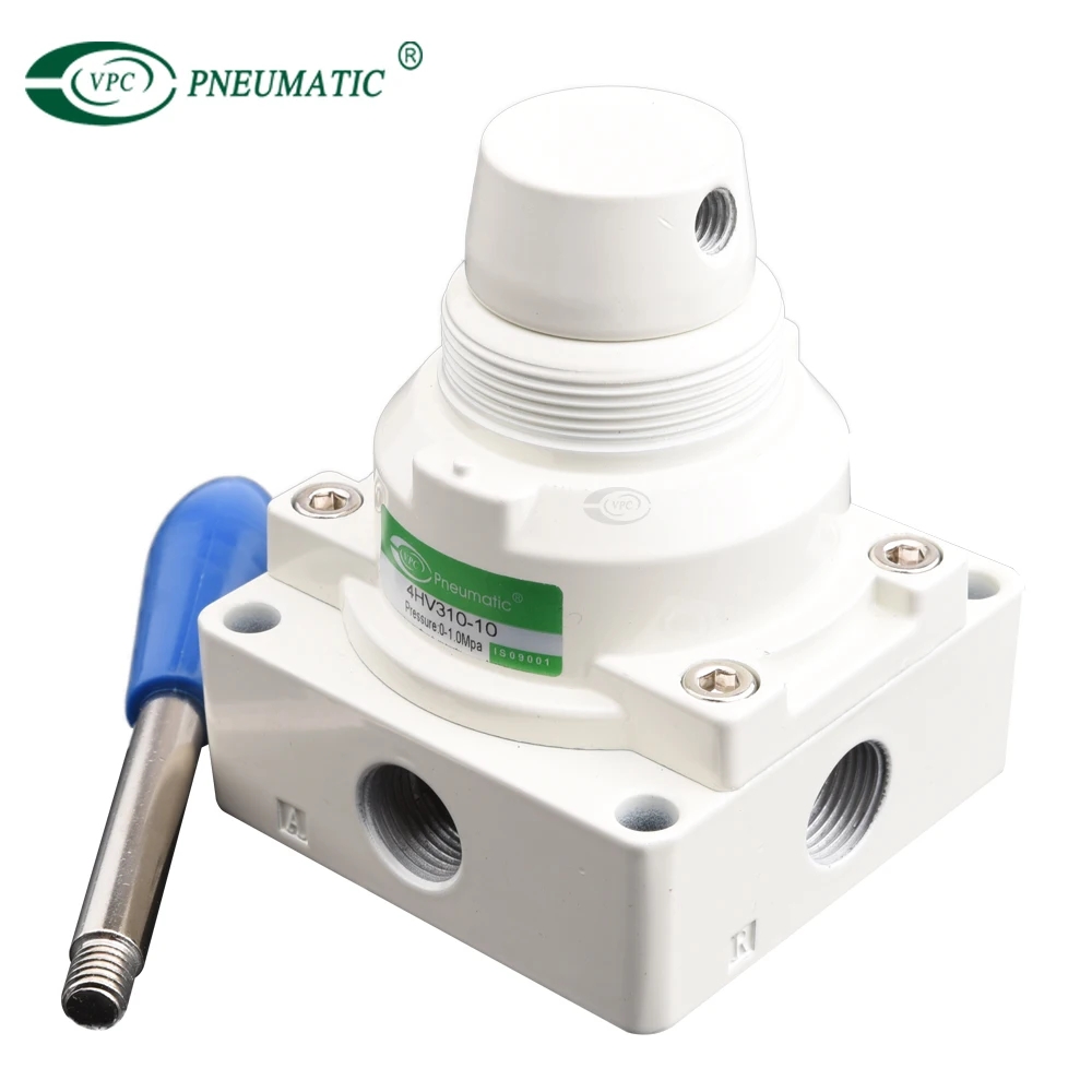 Pneumatic Hand Rotary Valve HV210-08 3position 4way Rotary Lever Switch Valve Mini Hand Control Valves