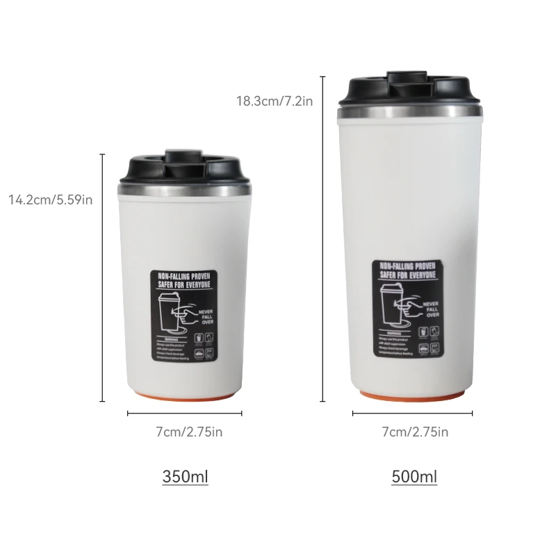 Custom Anti Fall Bottom Suction Nozzle Non Spill Logo 12oz 16oz Tumbler Coffee Cup Stainless Steel Coffee Mug