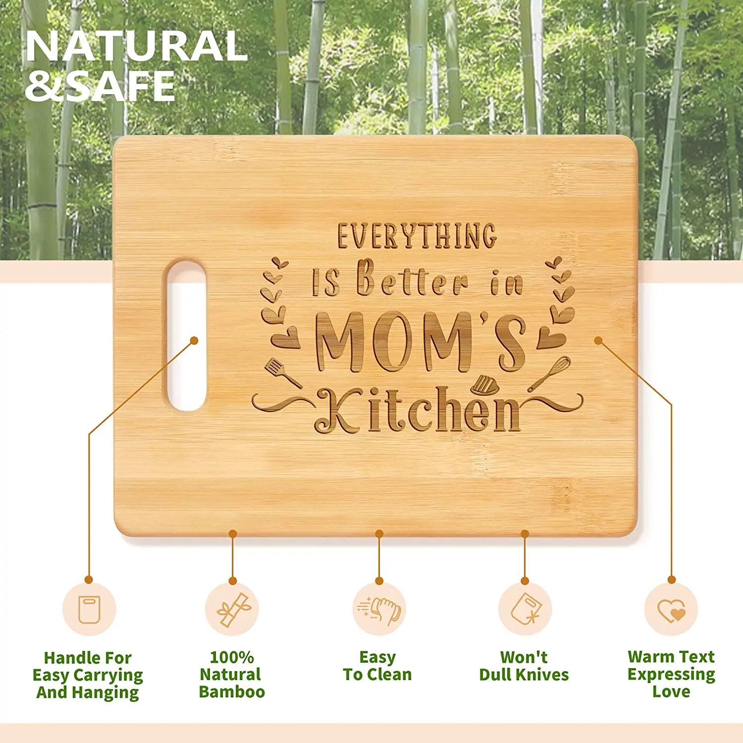 product personalized engraved bamboo mothers day gifts mom birthday gifts sets custom kitchen cutting board-2