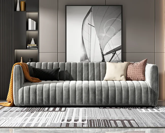 Luxury furniture  Italian design sofa living room upholstered modern sofa