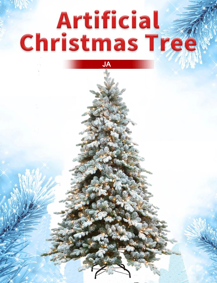 Prelit White Slim Hinged Artificial Christmas Tree With Led Lights