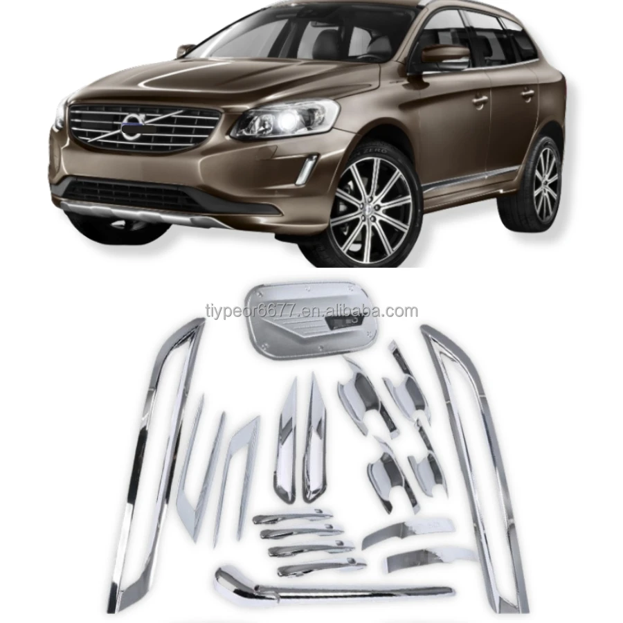 product tiypeor for volvo xc60 2018 door cup protector handle front fog lamp rear mirror cover gas tank cover exterior trims kit815-3