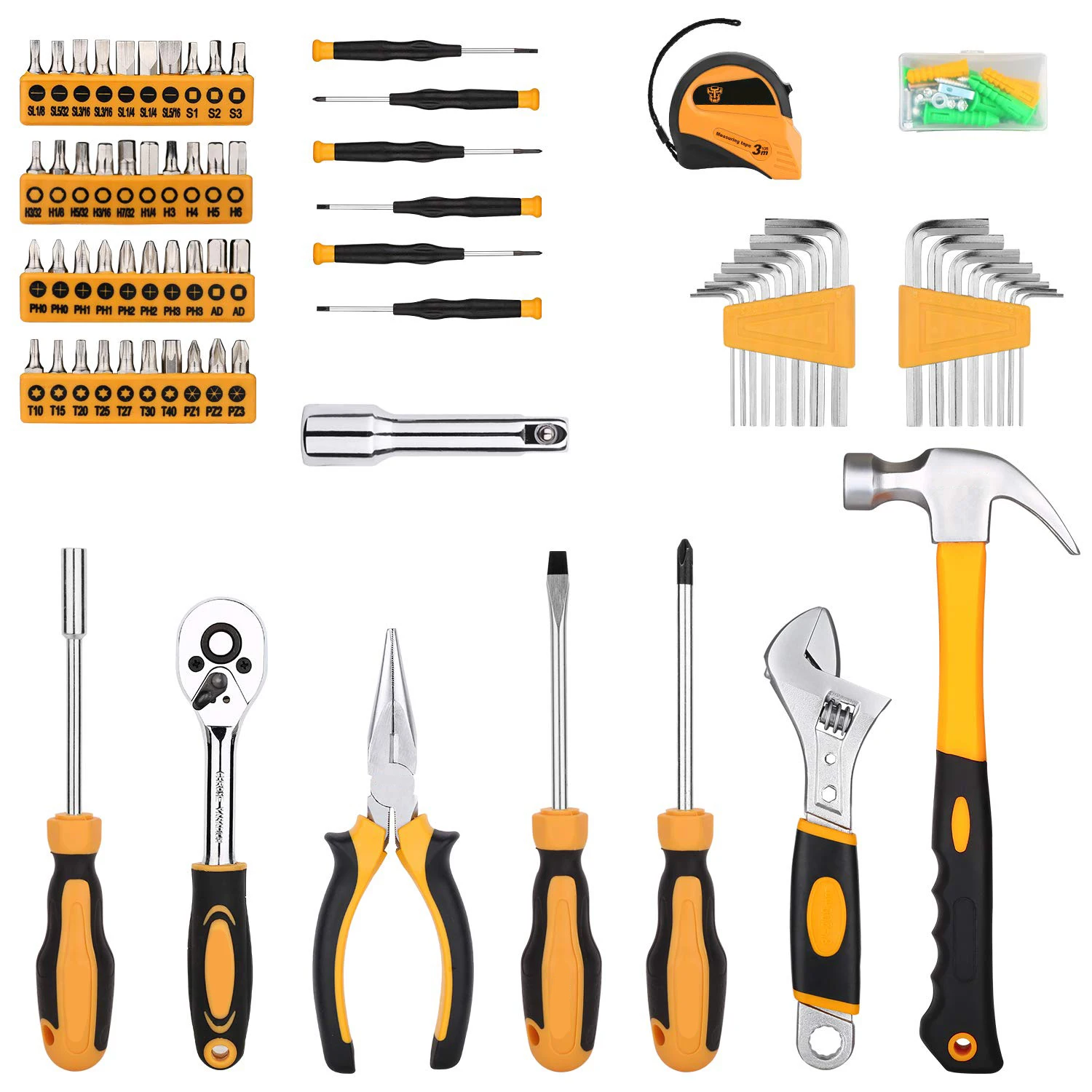 Car Tool Box Set Socket Wrench Auto Supplies Cr-V Hand Tools Spanner Electrical Complete Cordless Mechanical Accessories Eva Bag