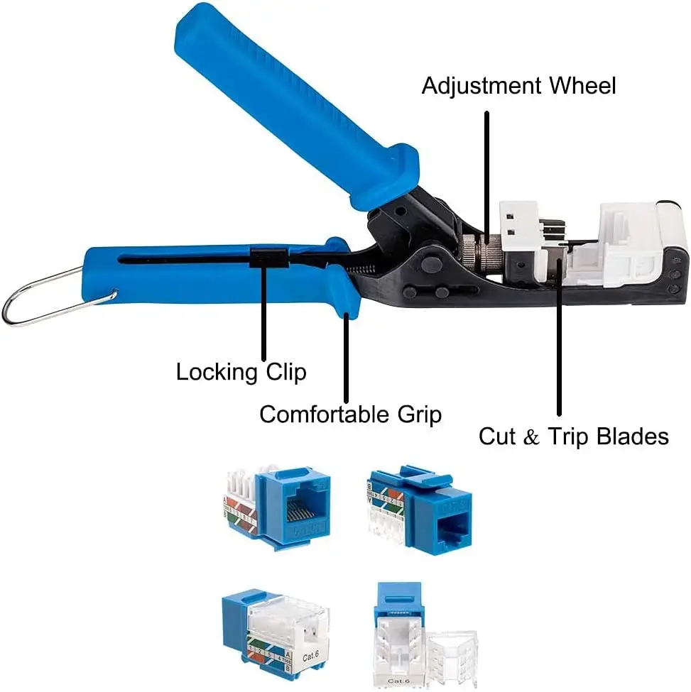45 Degree Cat5e Cat6 Keystone Jack Speed Termination Tool For Rj45 4