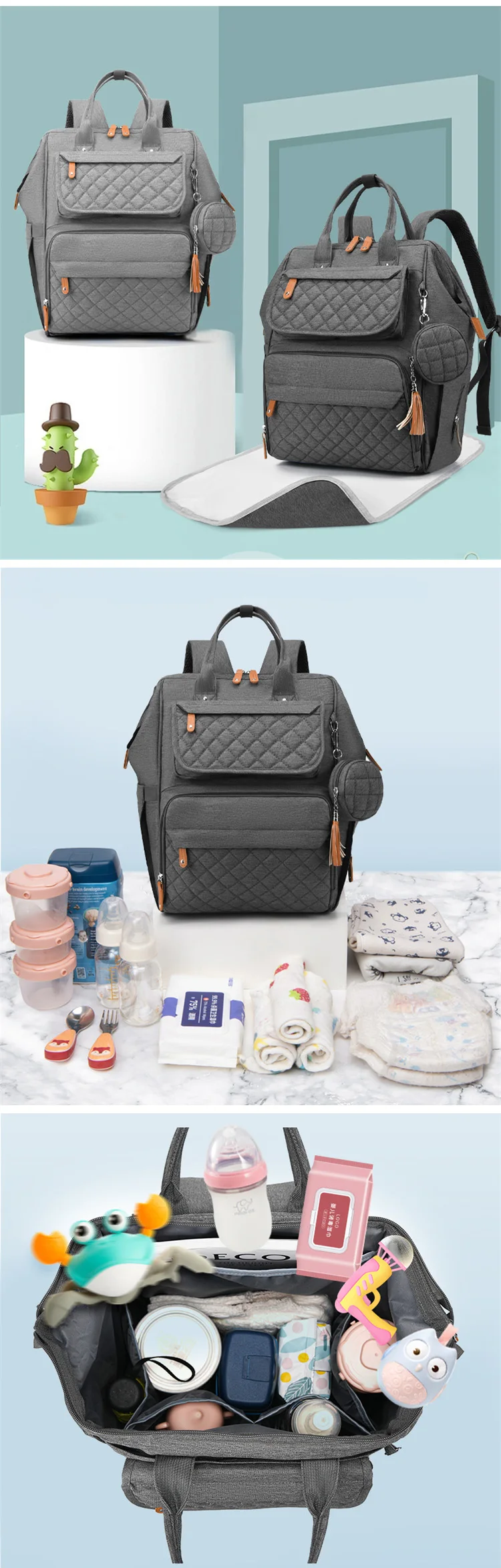 2023 New Arrival High Quality Diaper Bag Private Label Large Capacity