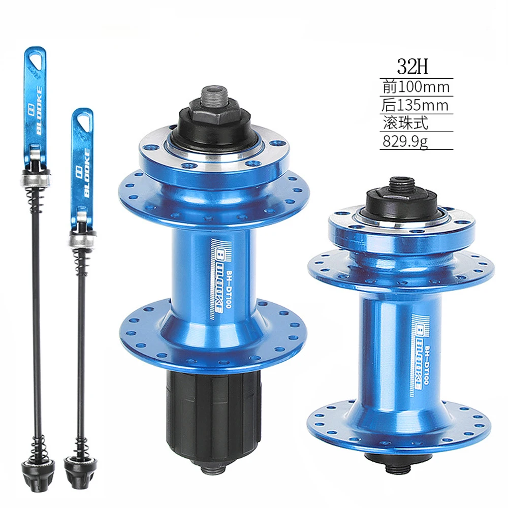 Mountain Bike Bearing Hub 32 Hole - Aluminum Alloy Quick Release Front & Rear Hubs For 8-12 Speed Systems