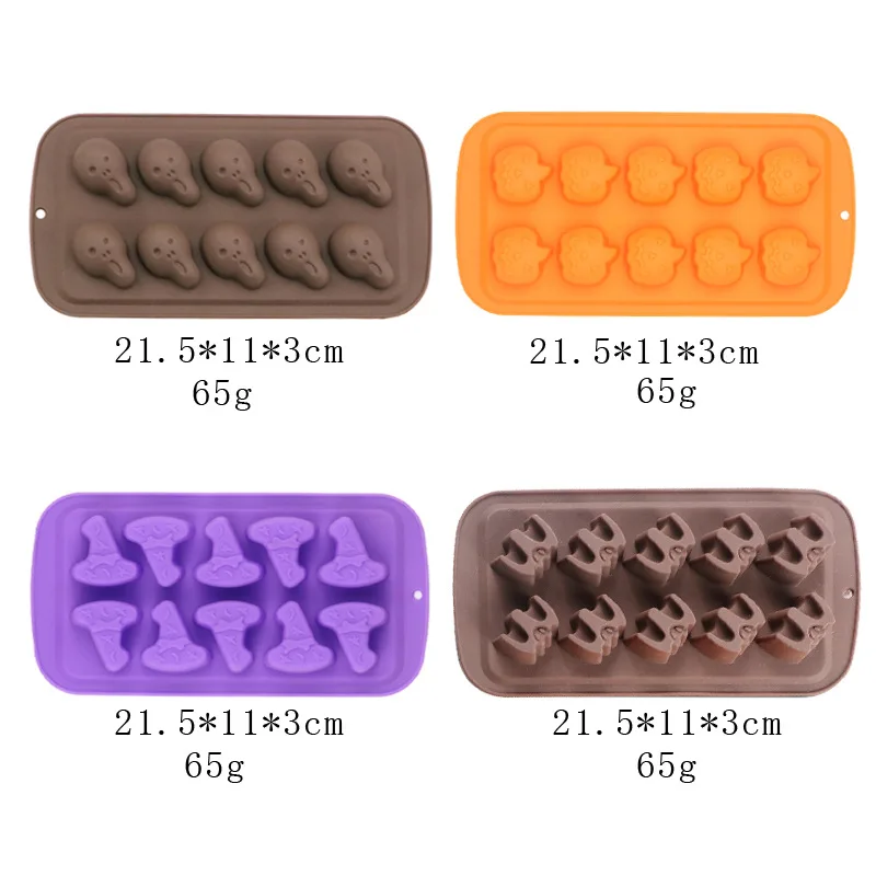 set of 4pcs halloween chocolate molds,silicone
