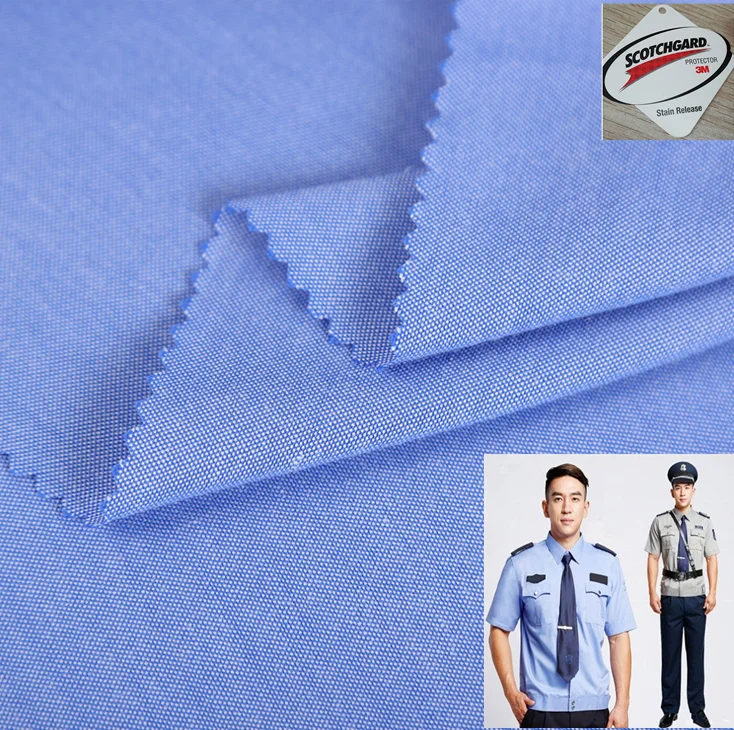 Анти-уф 40 + защитная простая полиэфирная хлопчатобумажная ткань 130 г/м2 для полицейской формы