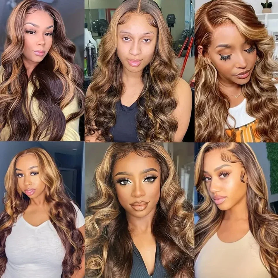 P4/27 Evidenziare Body Wave Bundles Ombre Blonde Human Hair Extensions Brasiliano Remy Tessitura_voghion.com