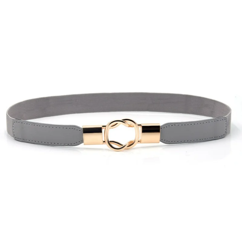 Gold Buckle Belt JASGOOD 2 Pack Women Stretchy Waist Belt  display picture 2