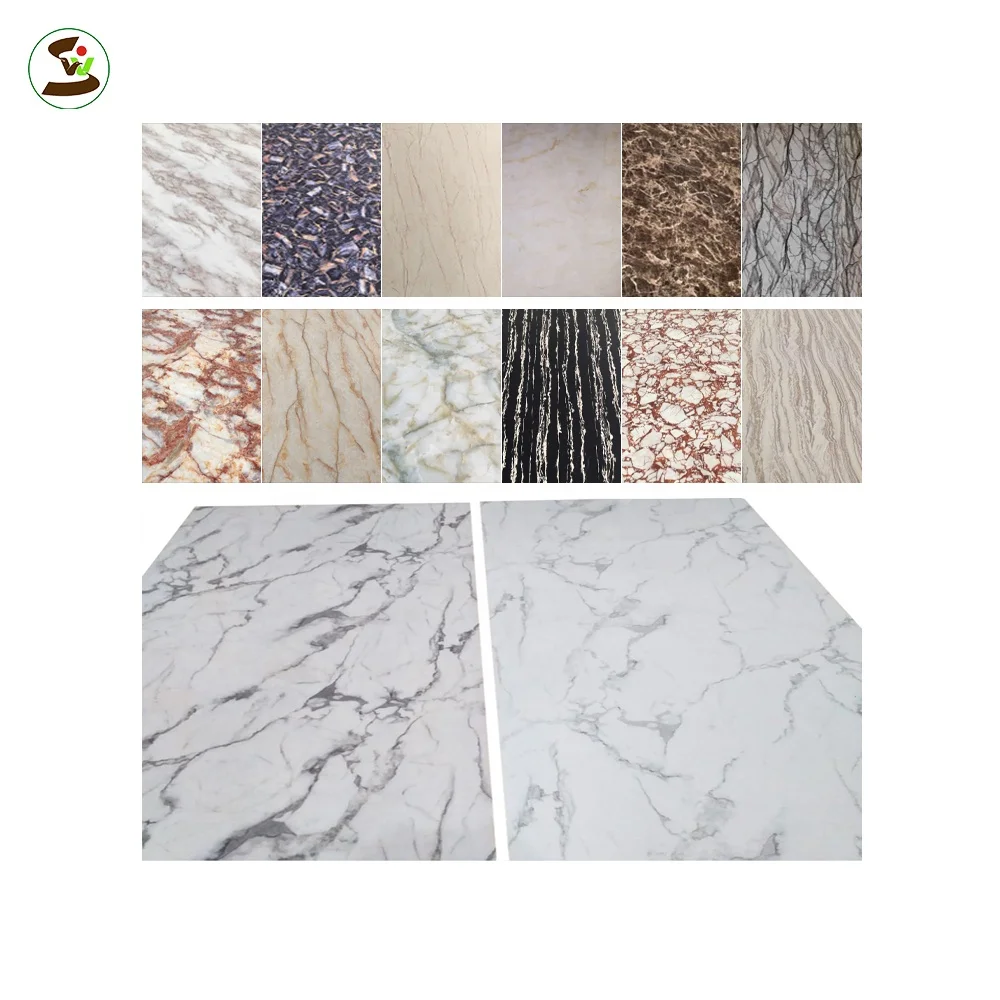 New Design Anti Scratch Waterproof Polymarble Sheet Pvc Marble Wall Panel Price