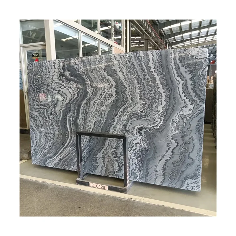 High Quality Grey Blue Marble Floor Tiles Natural French Blue Shadow Marble Slabs For Interior Wall Design