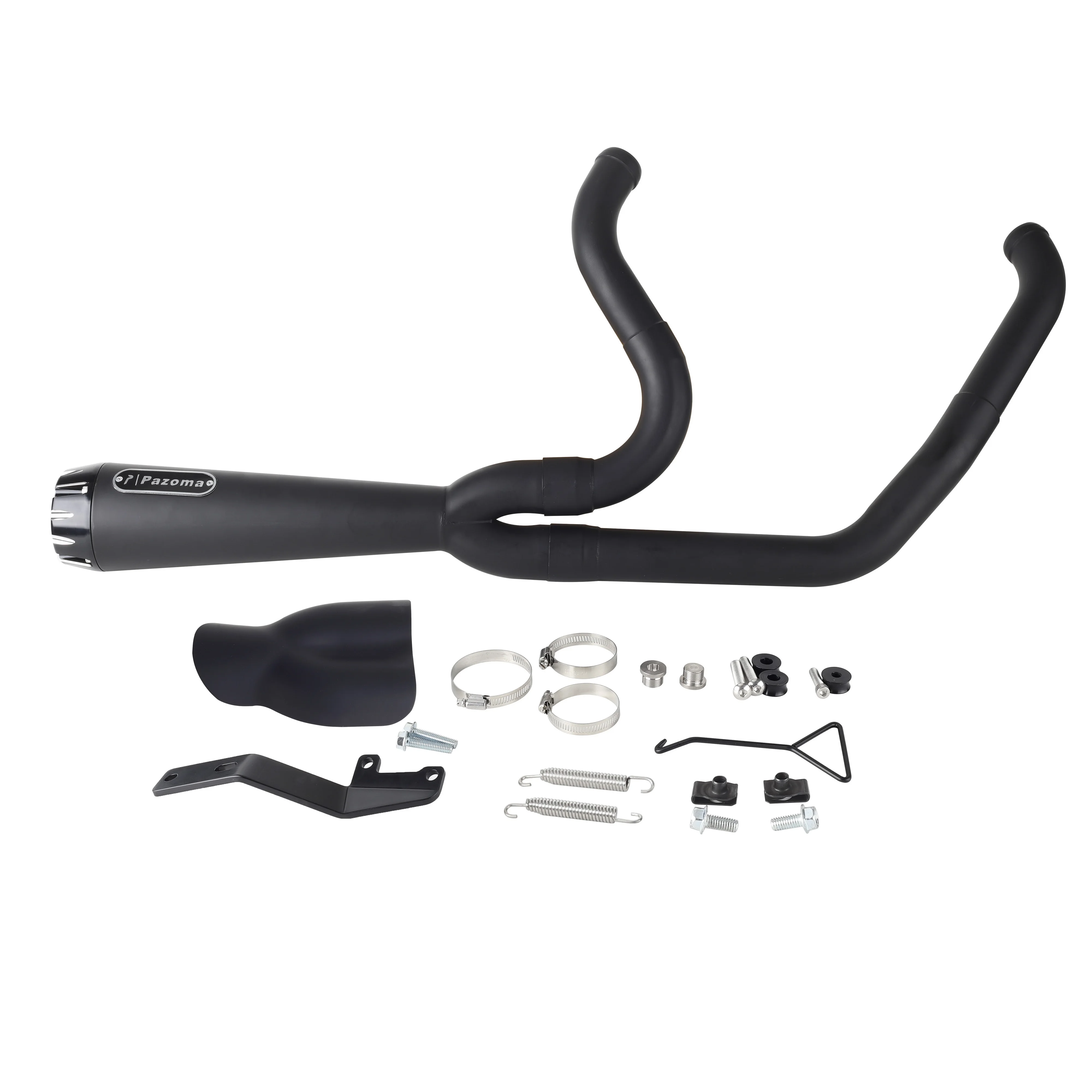PAZOMA 2-into-1 Stainless Steel Exhaust for Harley Softail