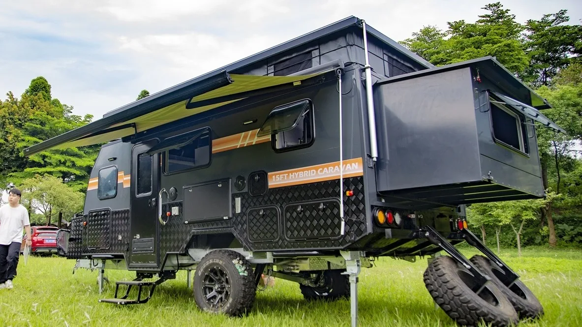 2023 15ft Pop Top Hybrid Caravan Camper Trailer Bunks Australia