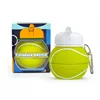 Botella de tenis plegable de silicona de 550 ml verde