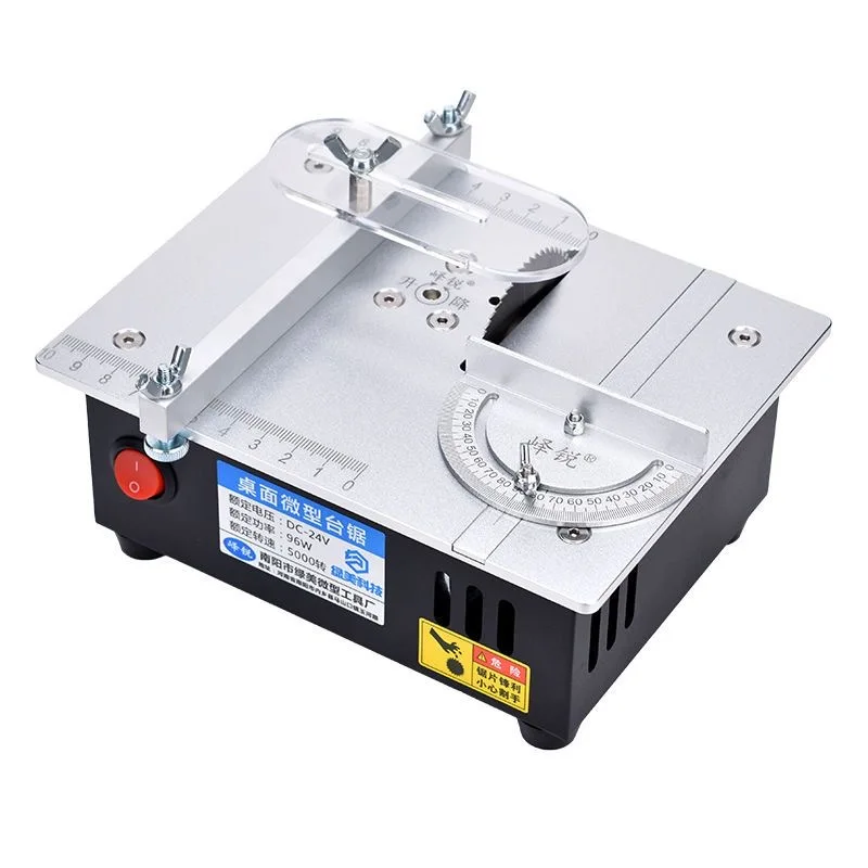 TEBAK 96W Small Household Precision Electric Saw Multi-Function DIY Model Mini Metal Table Saw Power Cutters for Woodworking