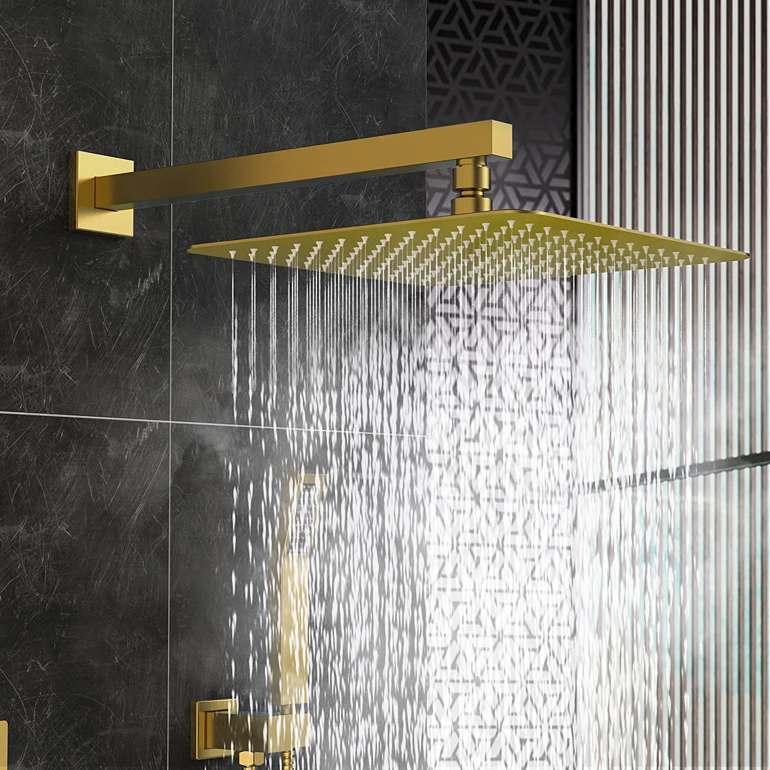 Flg Golden Bathroom Stainless Steel Shower Hot And Cold Shower Mixer In ...