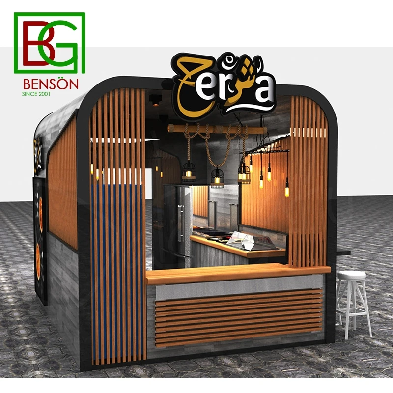 Modern Style Crepes Kiosk Display Mall Pretzel Kiosk Design High End Design Retail Kiosk for Sale