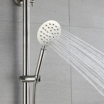 Nickel Hand Shower Head Stainless Steel 80mm Ultra Thin Square Hand Shower Spray for Bathroom