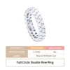 full circle double row ring silver color