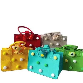 Cartoon Toys Hand Felt Bag Baby Clothes Storage Bag Simple and Cute Household Felt Shopping Bag
