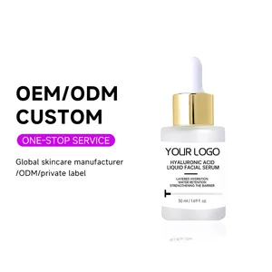 OEM ODM Skin Care Whitening Hydrating Vitamin C E Anti Age Anti Wrinkle Brightening Hyaluronic Acid Liquid Facial Essence Serum