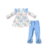 Easter Bunny Long Sleeve Ruffle Pants Set