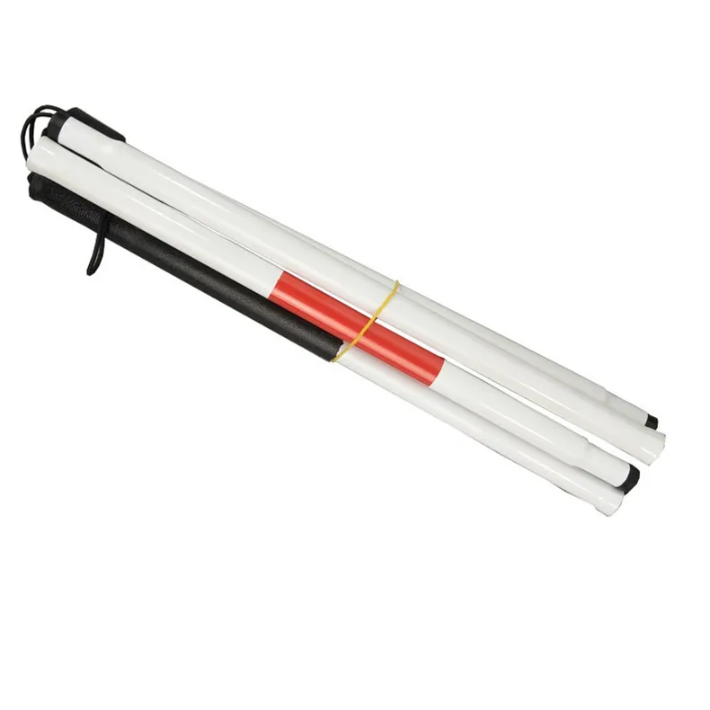 Medical High Quality Blind Cane 4 Folding Aluminum Alloy Lightweight Walking Stick