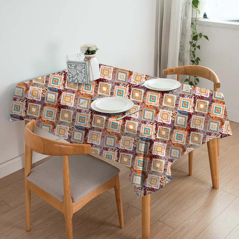 Высококачественная скатерть из 100% хлопка с принтом индивидуальным