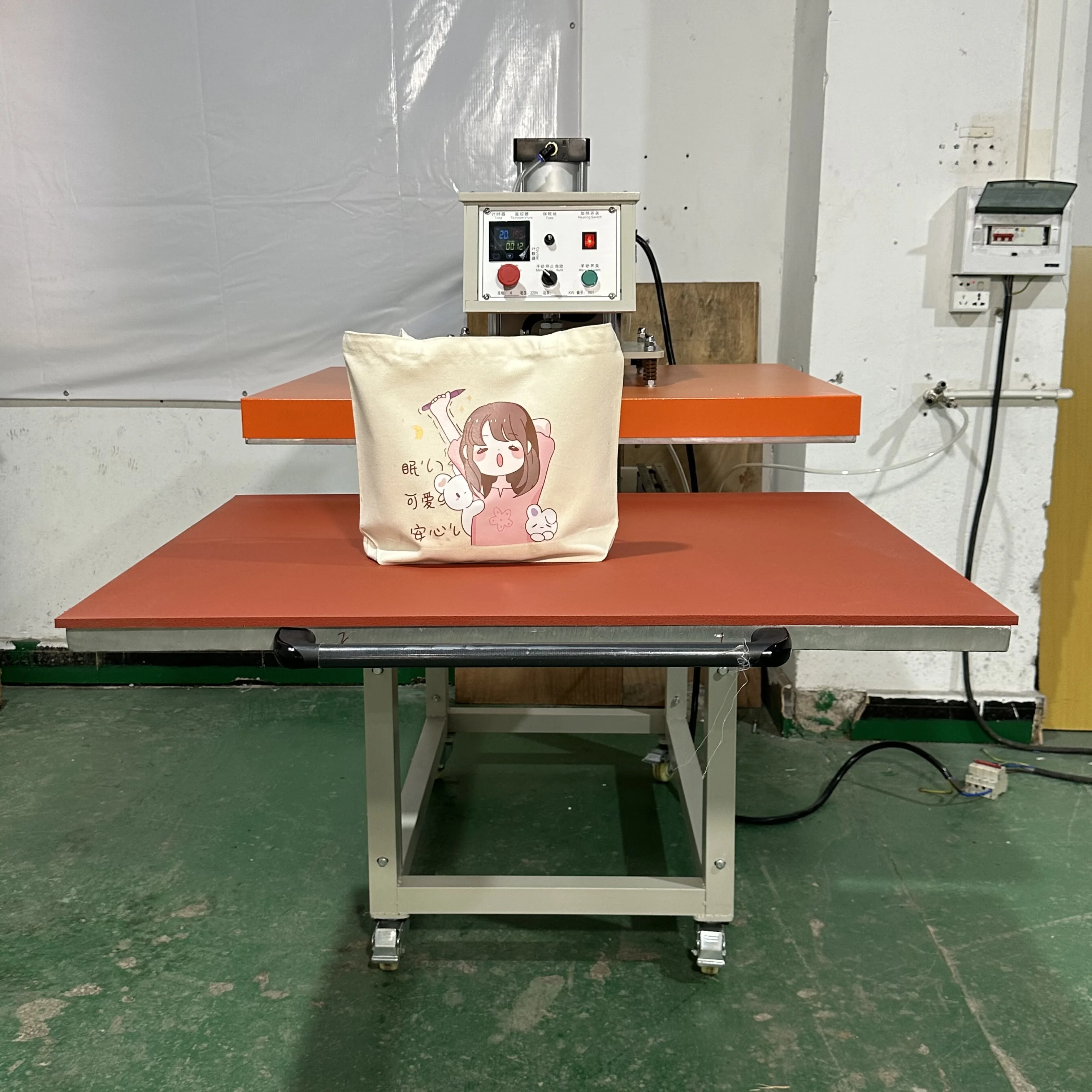 Large Format Sublimation Pneumatic Heat Press Machine Big Size Heat Press For Sale 80 X 100 Cm