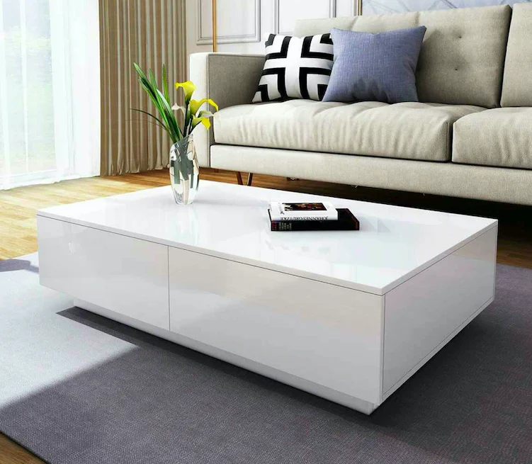 Italian Style Modern Customizable Design LED Function Factory Price Light Luxury Living Room Coffee Table Furniture