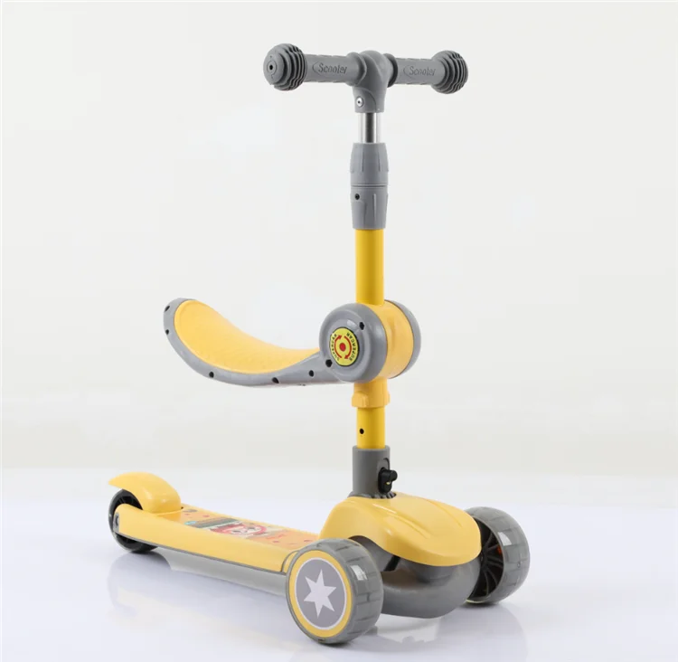 EU Warehouse Portable Kids Kick Scooter Push Electric Luminous Wheel Boys Girls Gift Baby Skateboard for Child E Foot Scooter