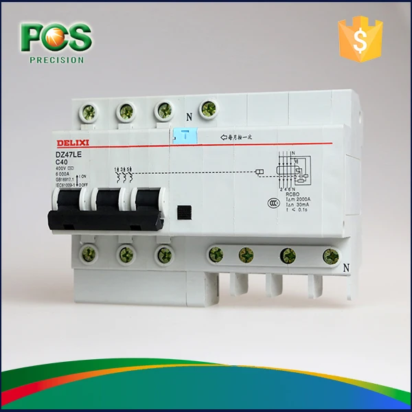 Disjoncteur Différentiel 1P+N 63A 30mA Type C 230V – Protection Surcharge & Fuite Électrique CE Certifié