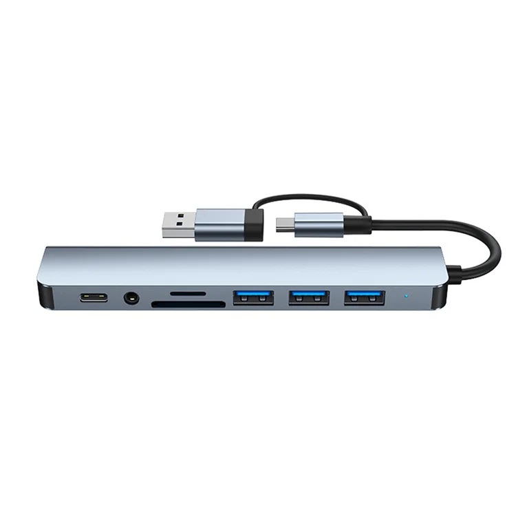 Dongle Docking Station USB 3.0/2.0 Ports Type-C Hub Adapter