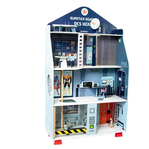 Best-selling 	3D Wooden Miniature Dollhouse Manufacturer Direct Sale Wholesale Wood Classic Toys for Kids Toddler Boys & Girls