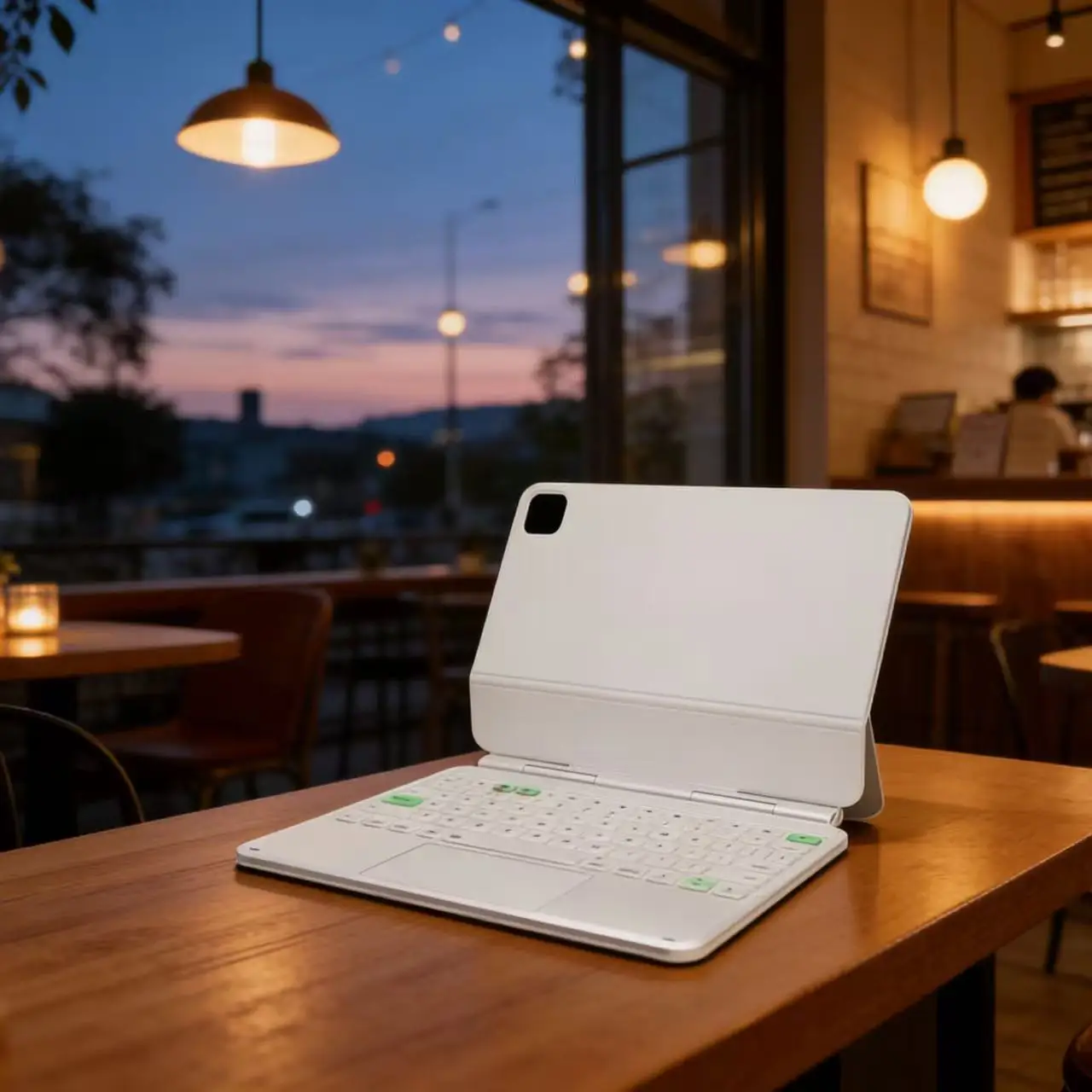 product the aluminum alloy keyboard connects via bluetooth with a magnetic floating design  suitable for ipad pro 11  ipad air556-3