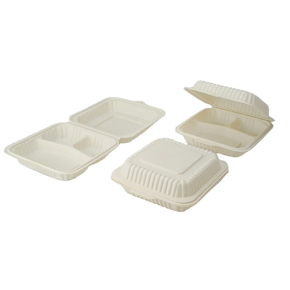 Take Away Biodegradable 1000ml Lunch Packaging Disposable Clamshell Box ...