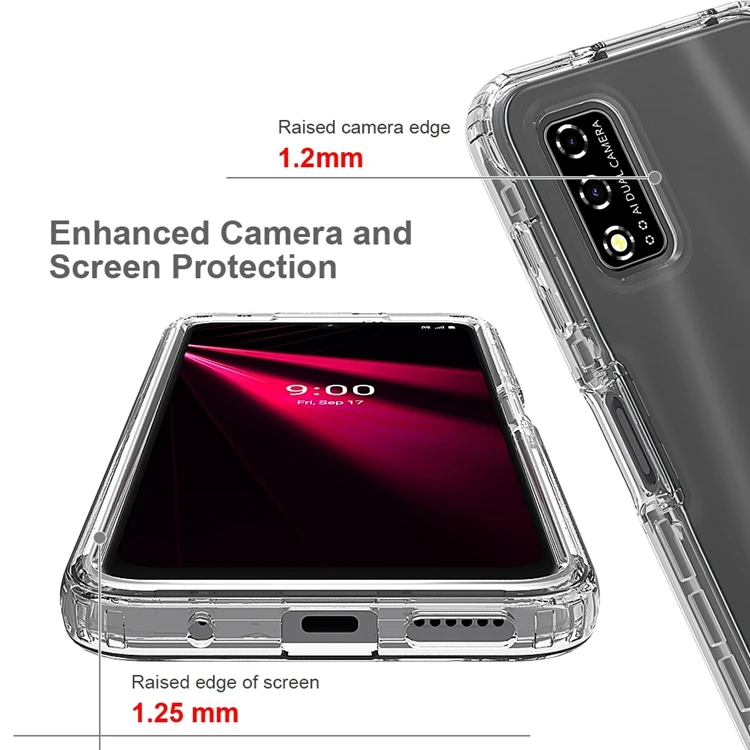 Reliable Quality Gradual Change Color clear Shockproof Cases for T-Mobile ReVVL V 4G Pc Tpu Phone case
