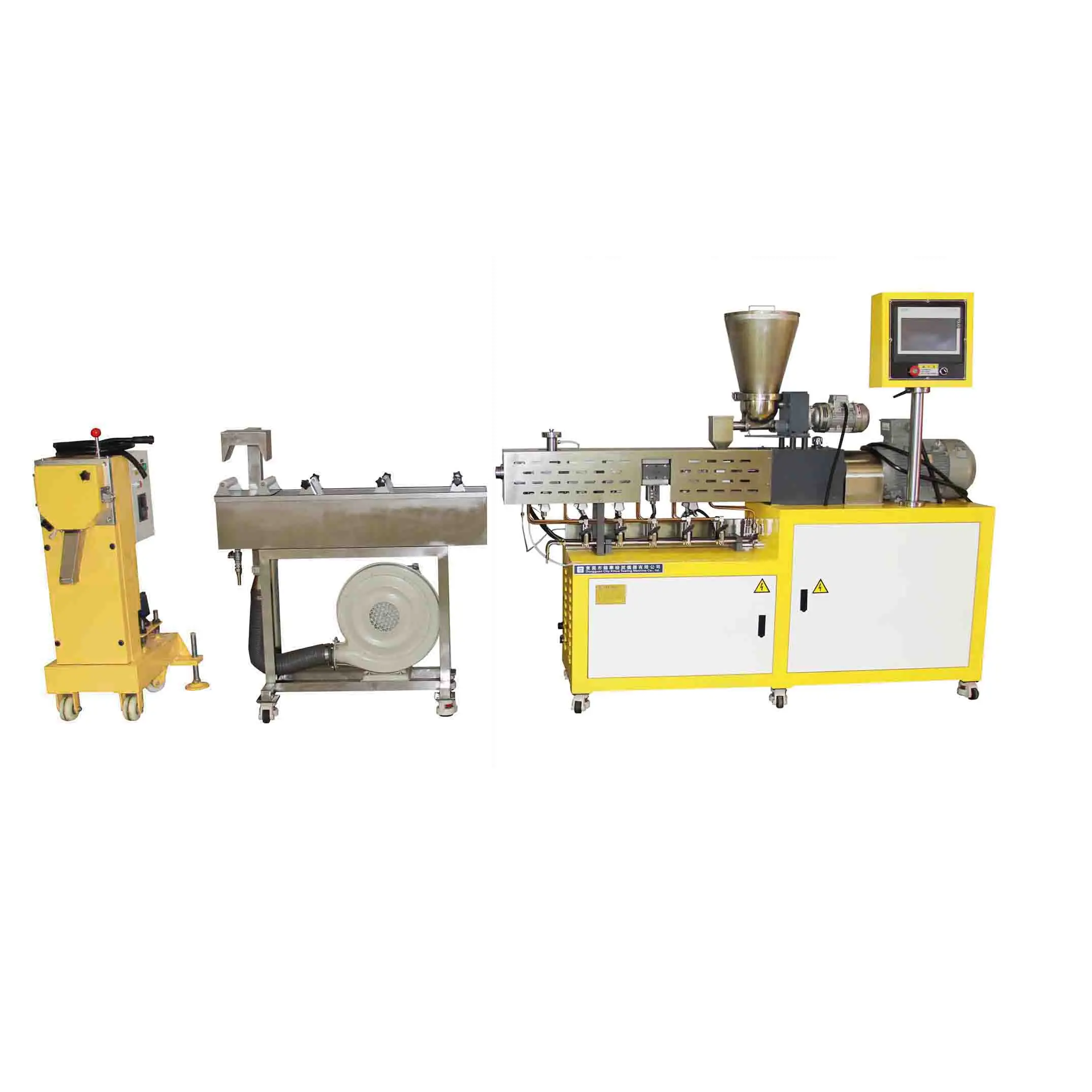 High Efficiency Twin Screw Extruder for Plastic Compounding New Condition Lab Equipment PS PE ABS Bearing Motor for Pelletizing